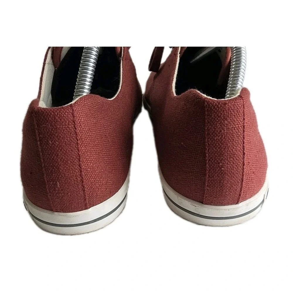 SeaVees Mens Size 10.5 Hermosa Plimsoll Textured MAHOGANY Linen Sneaker